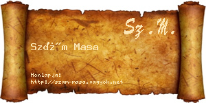 Szám Masa névjegykártya